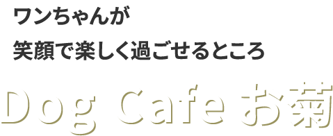 ワンちゃんが笑顔で楽しく過ごせるところ Dog Cafe お菊